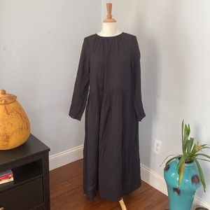 H&M Black Crewneck Midi Dress SIze S NWT